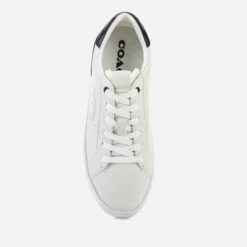 Coach Women's Lowline Leather Cupsole Trainers - Optic White/Midnight Navy -Vans || Clarks || Ugg Sales 13167759 1504898774583135
