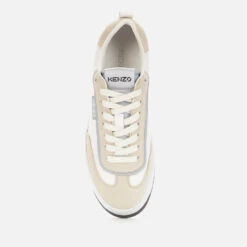 KENZO Women's Kourt 80 Leather Cupsole Trainers - White -Vans || Clarks || Ugg Sales 13301457 1424933235911101