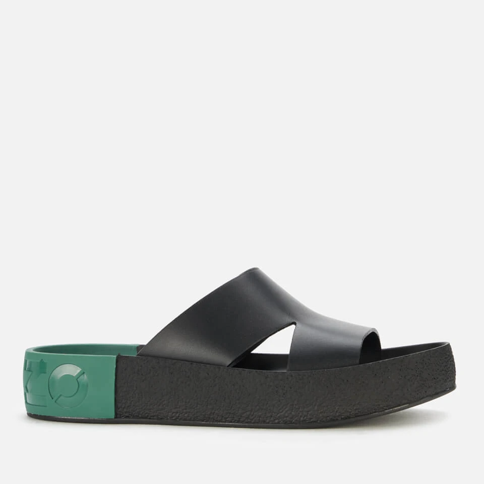 KENZO Women's Zenzoyama Logo Leather Flatform Sandals - Black 3 KENZO Women's Zenzoyama Logo Leather Flatform Sandals - Black