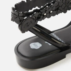 Melissa X Viktor And Rolf Women's Blossom Wave Sandals - Black -Vans || Clarks || Ugg Sales 13449019 3814933280005338