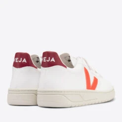 Veja Women's V-10 Vegan Trainers - White/Orange Fluo/Marsala -Vans || Clarks || Ugg Sales 13451842 1194951090418961