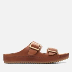 Clarks Brookleigh Sun Leather And Suede Sandals