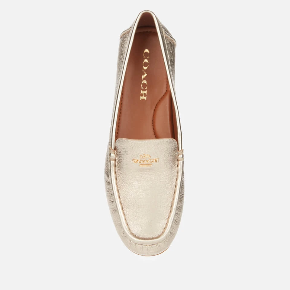 Coach Women's Marley Metallic Leather Driving Shoes - Champagne 5 Coach Women's Marley Metallic Leather Driving Shoes - Champagne - Image 3