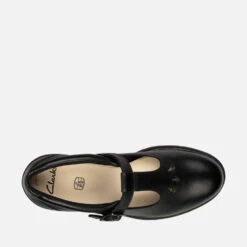 Clarks Youth Dempster Bar School Shoes - Black Leather -Vans || Clarks || Ugg Sales 13523517 1034940443427370