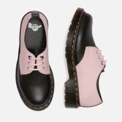 Dr. Martens Women's 1461 Virginia Leather 3-Eye Shoes - Black/Chalk Pink -Vans || Clarks || Ugg Sales 13527880 1594945397294661