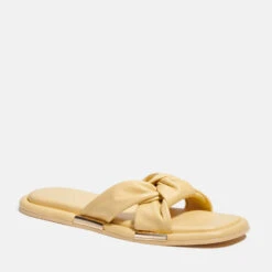 Coach Women's Brooklyn Leather Sandals - Vanilla -Vans || Clarks || Ugg Sales 13529249 1324980886100361