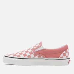 Vans Women's Checkerboard Classic Slip-On Trainers - Rosette/True White -Vans || Clarks || Ugg Sales 13531297 5034947742350975