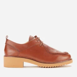 Clarks Eden Mid Lace Brogues - Dark Tan Leather