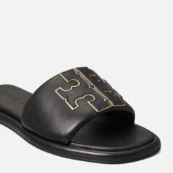 Tory Burch Women's Double T Sport Slide Sandals - Black -Vans || Clarks || Ugg Sales 13554759 1904938131883324