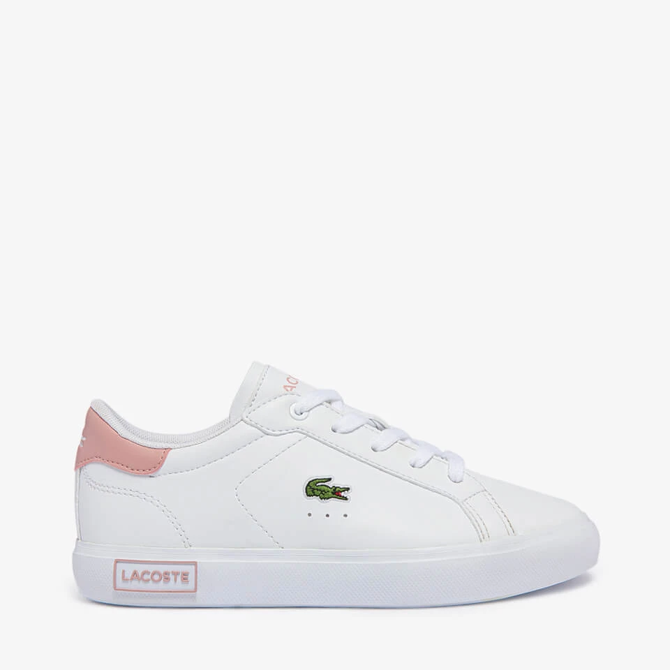 Lacoste Kids' Powercourt 0721 Trainers - White/Pink 3 Lacoste Kids' Powercourt 0721 Trainers - White/Pink