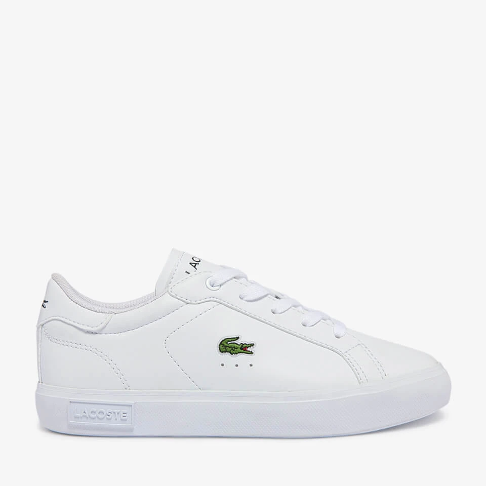 Lacoste Kids' Powercourt Trainers - White 3 Lacoste Kids' Powercourt Trainers - White