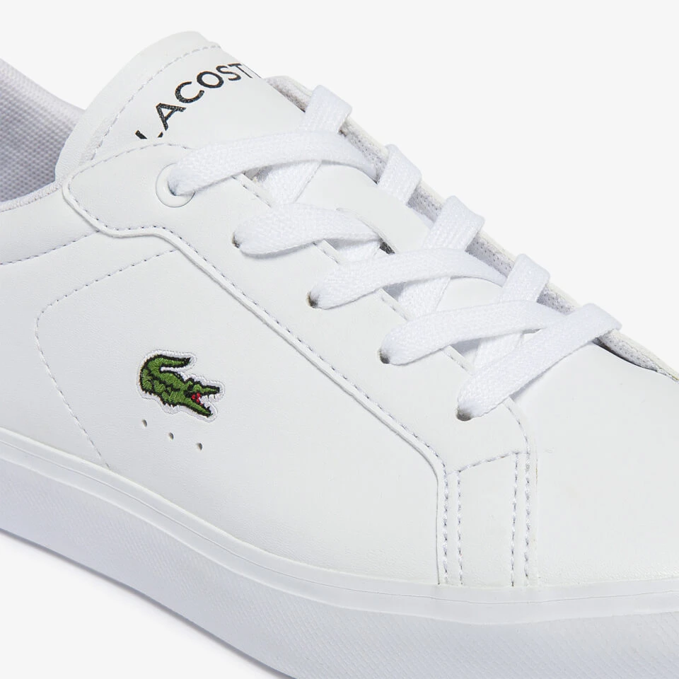 Lacoste Kids' Powercourt Trainers - White 8 Lacoste Kids' Powercourt Trainers - White - Image 6