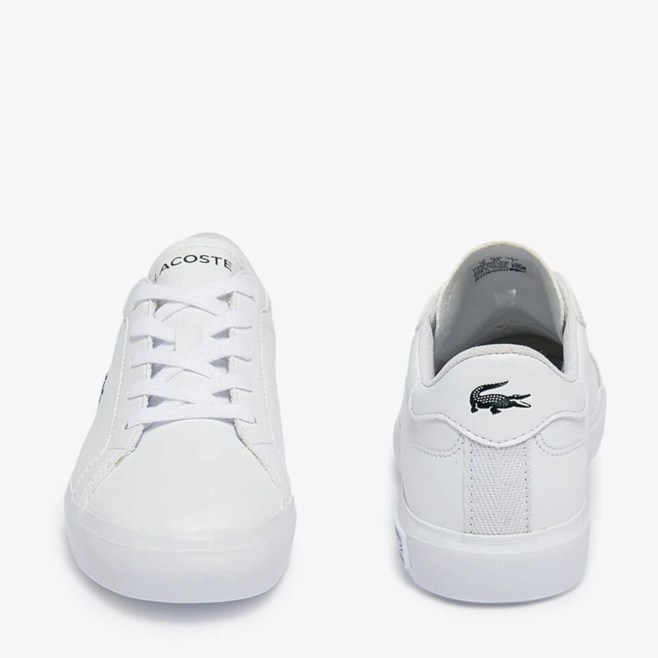 Lacoste Kids' Powercourt Trainers - White 7 Lacoste Kids' Powercourt Trainers - White - Image 5