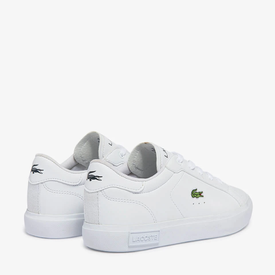Lacoste Kids' Powercourt Trainers - White 5 Lacoste Kids' Powercourt Trainers - White - Image 3