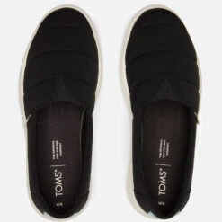 TOMS Women's Alpargata Mallow Vegan Pumps - Black Matte Woven -Vans || Clarks || Ugg Sales 13624821 1644961760184152