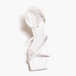 Guess Women's Dezza Leather Heeled Sandals - White -Vans || Clarks || Ugg Sales 13629681 1394938913606116