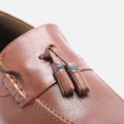 Walk London Men's West Tassel Leather Loafers - Tan -Vans || Clarks || Ugg Sales 13629814 1114952709611973