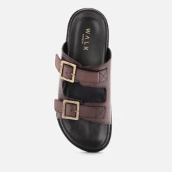 Walk London Men's Jaws Leather Double Strap Sandals - Brown -Vans || Clarks || Ugg Sales 13629880 1704952712211524