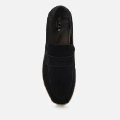 Walk London Men's Cannes Suede Saddle Espadrilles - Black -Vans || Clarks || Ugg Sales 13629886 7694952712461211