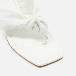 Dune Women's Mykonos Leather Heeled Mules - White -Vans || Clarks || Ugg Sales 13635971 1644949847537273