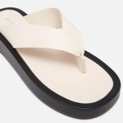 ALOHAS Women's Overcast Leather Toe Post Sandals - Ivory -Vans || Clarks || Ugg Sales 13637652 9654960692633558