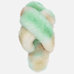 EMU Australia Women's Mayberry Tie Dye Sheepskin Slippers - Neon Mint -Vans || Clarks || Ugg Sales 13642040 2324958873258997
