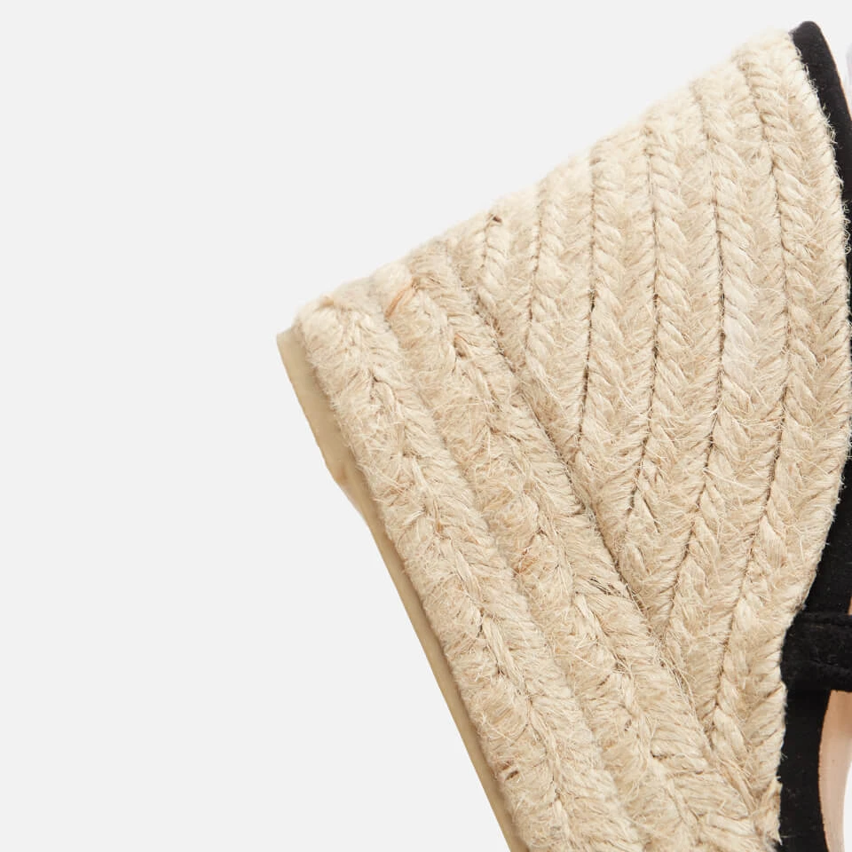 Castañer Women's Berta 8Ed Suede Wedged Espadrilles - Negro 5 Castañer Women's Berta 8Ed Suede Wedged Espadrilles - Negro - Image 3