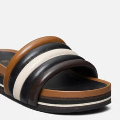 Tory Burch Women's Quilted Leather Flatform Sandals - Black/Mocha Brazil Own/Ivory -Vans || Clarks || Ugg Sales 13659527 1654938133333812