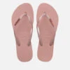 Havaianas Women's Slim Logo Metallic Flip Flops - Crocus Rose/Apricot Red