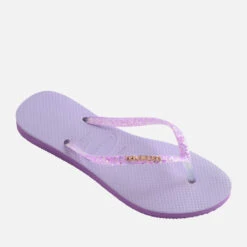 Havaianas Women's Slim Glitter Flourish Flip Flops - Purple -Vans || Clarks || Ugg Sales 13664862 1755047543490268