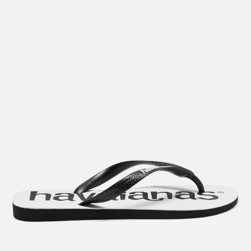 Havaianas Men's Top Logomania Flip Flops - Black/Black 5 Havaianas Men's Top Logomania Flip Flops - Black/Black - Image 3
