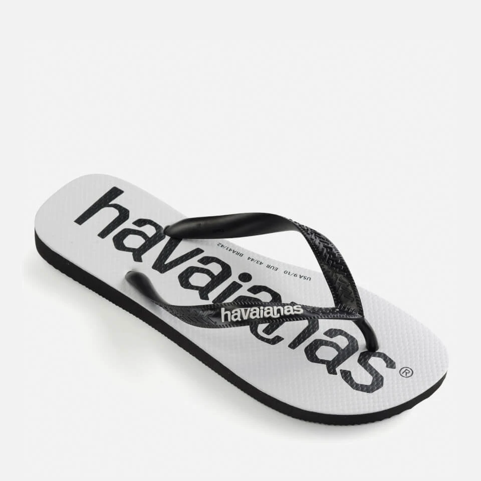Havaianas Men's Top Logomania Flip Flops - Black/Black 4 Havaianas Men's Top Logomania Flip Flops - Black/Black - Image 2