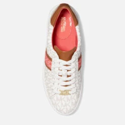 MICHAEL Michael Kors Women's Irving Stripe Cupsole Trainers - Dahlia Multi -Vans || Clarks || Ugg Sales 13734259 9394967700487251