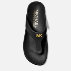 MICHAEL Michael Kors Women's Linsey Eva Flip Flops - Black -Vans || Clarks || Ugg Sales 13734388 9424967700306690