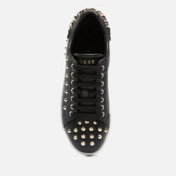 Guess Women's Renatta Faux Leather Low Top Trainers - Black -Vans || Clarks || Ugg Sales 13753466 1654969772681964