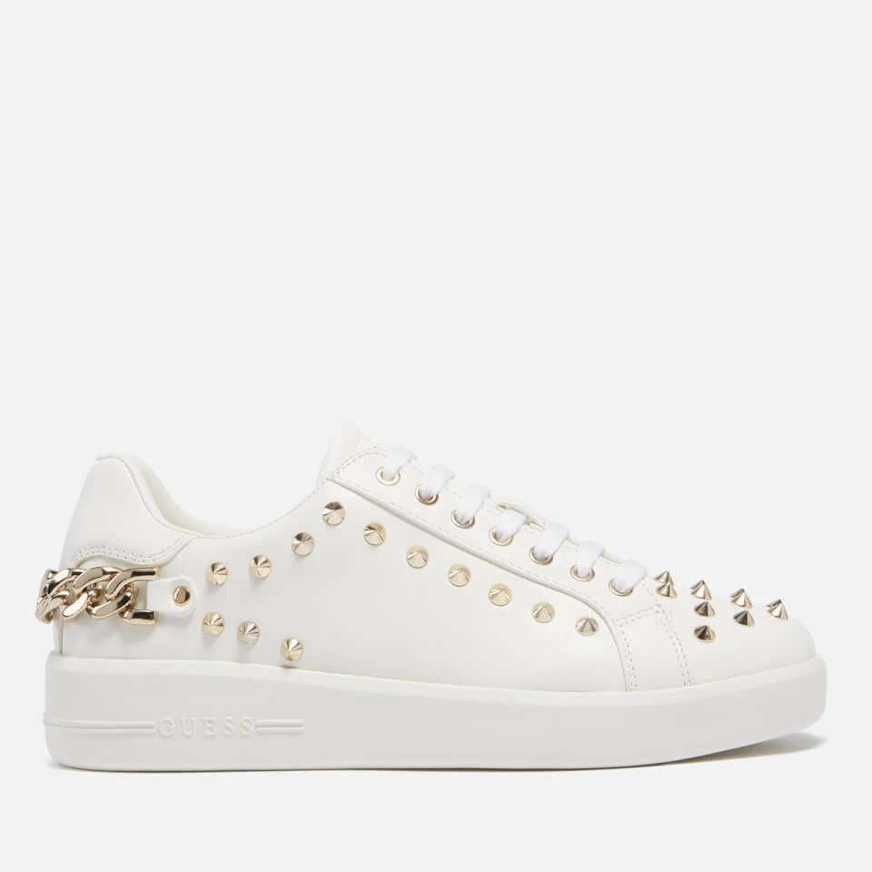 Guess Women's Renatta Faux Leather Low Top Trainers - Milk 3 Guess Women's Renatta Faux Leather Low Top Trainers - Milk