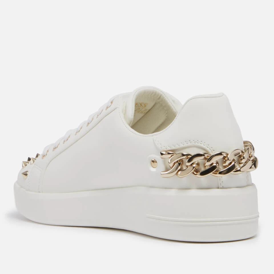 Guess Women's Renatta Faux Leather Low Top Trainers - Milk 4 Guess Women's Renatta Faux Leather Low Top Trainers - Milk - Image 2