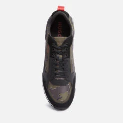 HUGO Icelin Camo Suede And Shell Trainers -Vans || Clarks || Ugg Sales 13801997 9665003715082839