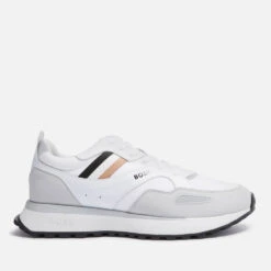 BOSS Men's Jonah Mesh And Faux Leather Trainers