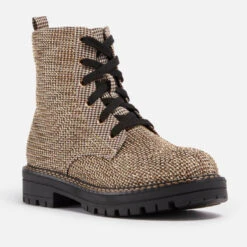 Kurt Geiger London Kids’ Mini Burlington Houndstooth Canvas Boots -Vans || Clarks || Ugg Sales 13807679 8645001656696403