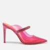 Kurt Geiger London Women's Duke Vinyl Heeled Mules - Fuchsia -Vans || Clarks || Ugg Sales 13831250 1994969773395325