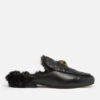 Kurt Geiger London Holly Embellished Faux Shearling-Lined Leather Mules -Vans || Clarks || Ugg Sales 13831418 1784975436560332
