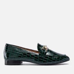 Dune Grange Croc-Effect Leather Loafers