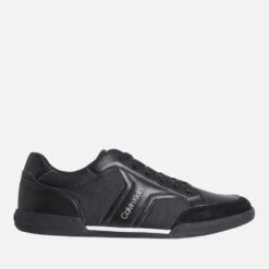 Calvin Klein Faux Leather And Mesh Trainers