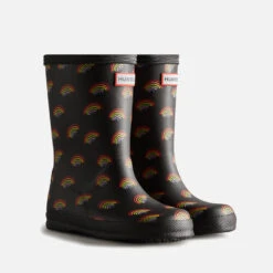 Hunter Classic Rainbow-Print Rubber Wellington Boots -Vans || Clarks || Ugg Sales 13886713 1844982458487211