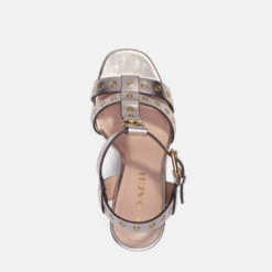 Coach's Margaret Metallic Leather Heeled Sandals 8 Coach's Margaret Metallic Leather Heeled Sandals -Vans || Clarks || Ugg Sales 13891976 7674983538942983
