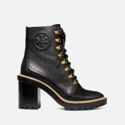 Tory Burch Miller Leather Heeled Ankle Boots