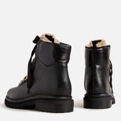 Ted Baker Mosie Leather And Faux Shearling-Blend Boots -Vans || Clarks || Ugg Sales 13942261 1934998041509557