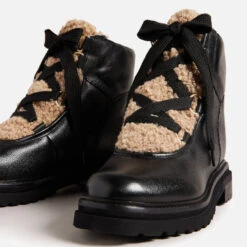 Ted Baker Mosie Leather And Faux Shearling-Blend Boots -Vans || Clarks || Ugg Sales 13942261 3264998041456643