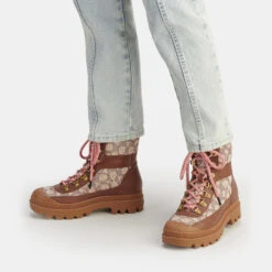 Coach Talia Jacquard, Suede And Leather Lace-Up Boots -Vans || Clarks || Ugg Sales 13993828 3935005515024906